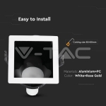 GU10 Отливка Квадрат Бяло+Черно