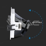 GU10 Отливка Квадрат Бяло+Черно