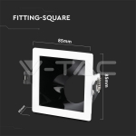 GU10 Отливка Квадрат Бяло+Черно