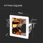 GU10 Отливка Квадрат Бяло+Розово Златоно