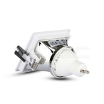 GU10 Отливка Квадрат Бяло+Хром