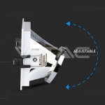 GU10 Отливка Квадрат Бяло+Хром