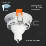 GU10 Отливка Кръг Бяла