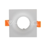 GU10 Отливка Квадрат Бяла