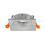 GU10 Отливка Квадрат Бяла