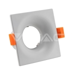 GU10 Отливка Квадрат Бяла