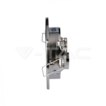 GU10 Корпус Луна Кръг Оринтируема Сатен Никел