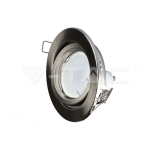 GU10 Корпус Луна Кръг Оринтируема Сатен Никел