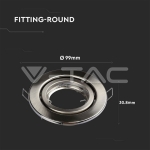 GU10 Корпус Луна Кръг Оринтируема Сатен Никел