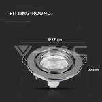 GU10 Корпус Луна Кръг Оринтируема Хром