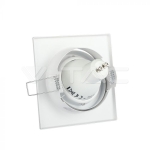 GU10 Корпус Луна Квадрат Оринтируема Бяла