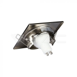 GU10 Корпус Луна Квадрат Оринтируема Сатен Никел