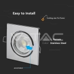 GU10 Корпус Луна Квадрат Оринтируема Хром