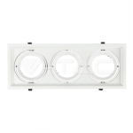 3xAR111 Тяло за Вграждане Бяло Тяло