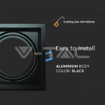 1xAR111 Тяло за Вграждане черно Тяло