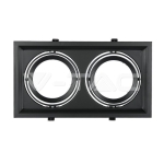 2xAR111 Тяло за Вграждане черно Тяло