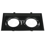 2xAR111 Тяло за Вграждане черно Тяло