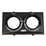 2xAR111 Тяло за Вграждане черно Тяло