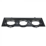 3xAR111 Тяло за Вграждане черно Тяло