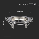 GU10 Корпус Луна Кръг Неоринтируема Сатен Никел 2бр/кутия