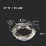 GU10 Корпус Луна Кръг Оринтируема Сатен Никел