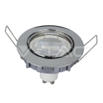 GU10 Корпус Луна Кръг Оринтируема Хром