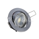 GU10 Корпус Луна Кръг Оринтируема Хром