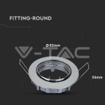 GU10 Корпус Луна Кръг Оринтируема Хром