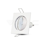 GU10 Корпус Луна Квадрат Оринтируема Бяла