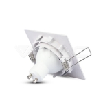 GU10 Корпус Луна Квадрат Оринтируема Бяла