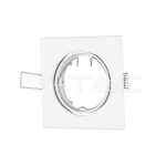 GU10 Корпус Луна Квадрат Оринтируема Бяла