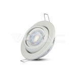 GU10 Корпус Луна Кръг Променлив Ъгъл Бяла