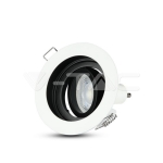 GU10 Корпус Луна Кръг Бяла