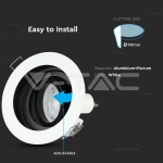 GU10 Корпус Луна Кръг Бяла