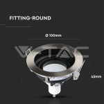 GU10 Корпус Луна Кръг Сатен Никел