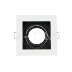 GU10 Корпус Луна Квадрат Бяла