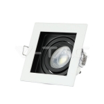 GU10 Корпус Луна Квадрат Бяла