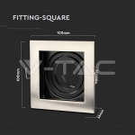 GU10 Корпус Луна Квадрат Сатен Никел