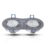 2*GU10 Корпус Луна Кръг Алуминий