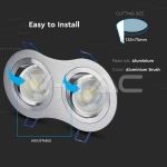 2*GU10 Корпус Луна Кръг Алуминий