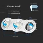 3*GU10 Корпус Луна Кръг Алуминий