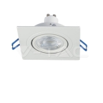 1*GU10 Корпус Луна Квадрат Бяла