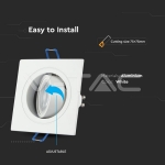 1*GU10 Корпус Луна Квадрат Бяла