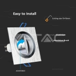 1*GU10 Корпус Луна Квадрат Алуминий