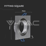 1*GU10 Корпус Луна Квадрат Алуминий