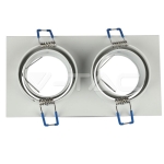 2*GU10 Корпус Луна Квадрат Бяла