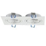 2*GU10 Корпус Луна Квадрат Бяла