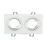 2*GU10 Корпус Луна Квадрат Бяла