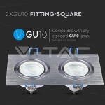 2*GU10 Корпус Луна Квадрат Алуминий