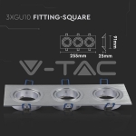 3*GU10 Корпус Луна Квадрат Алуминий